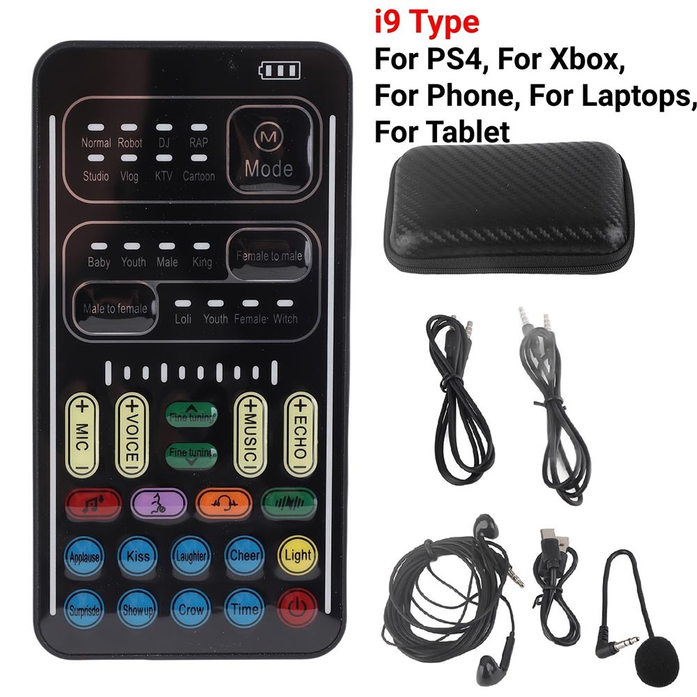 Adjustable Easy-To-Use Sturdy Long-Lasting Clear-Sound Portable i9 Voice Changer
