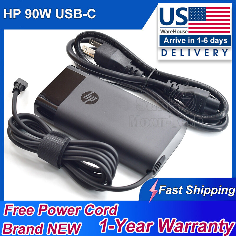 HP Laptop Charger Original Smart Slim 20V 4.5A 90W USB-C Type-C Power Adapter