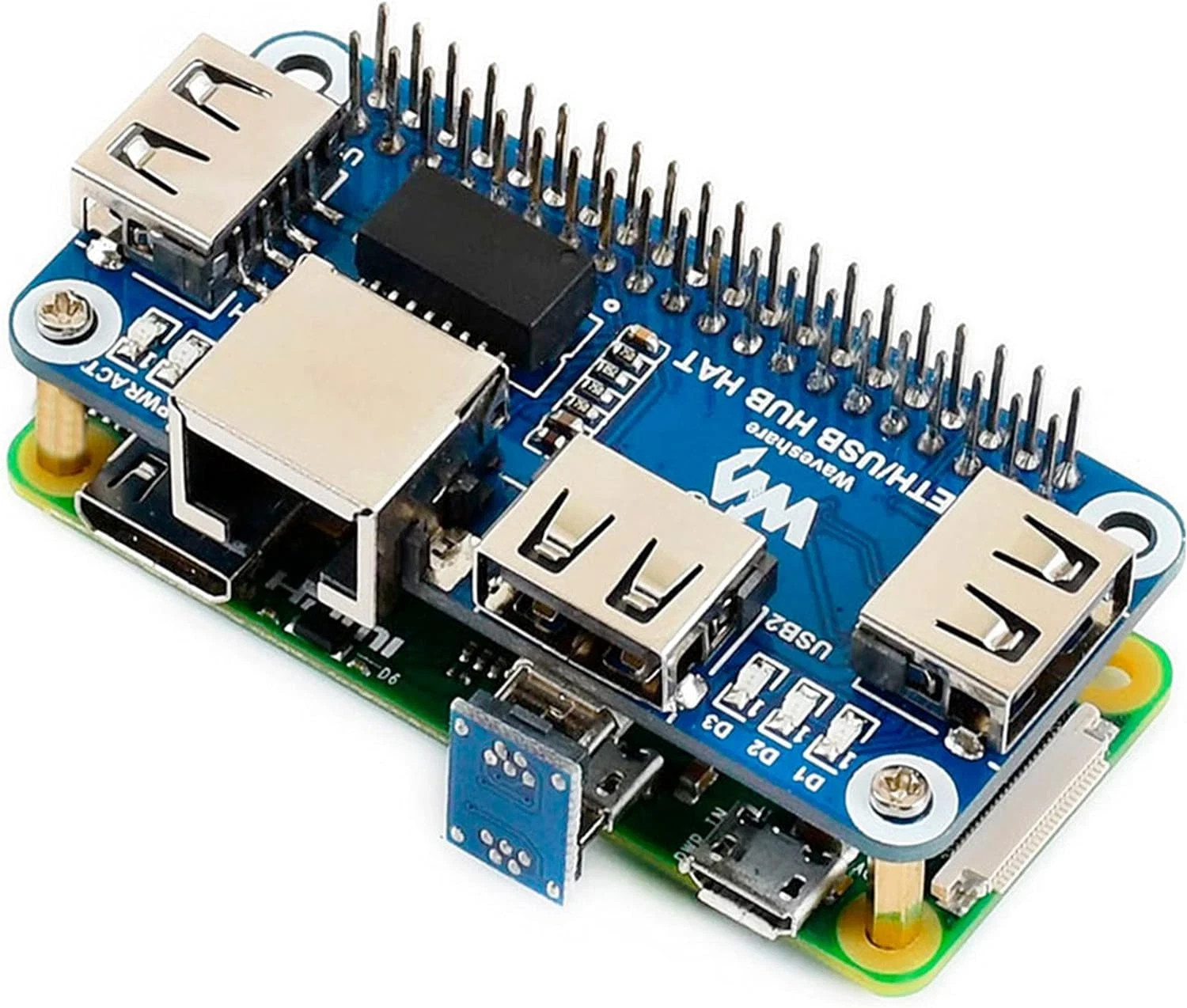 Raspberry Pi Zero GPIO interface 2W Ethernet USB HAT Case & Power Supply NEW