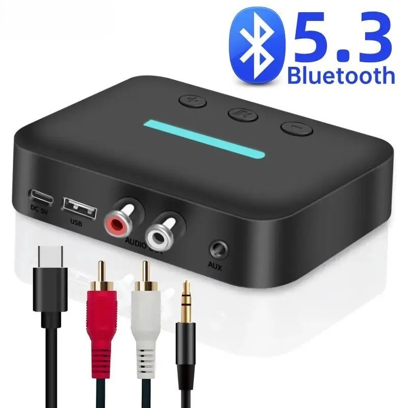 Bluetooth 5.3 Audio Receiver AUX RCA USB U-Disk Adapter for Car Home Stereo