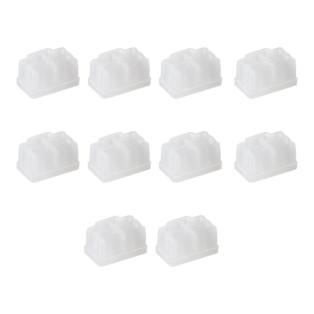 Silicone Ethernet Hub Port RJ45 Anti-Dust Stopper Cap Cover Clear 10pcs