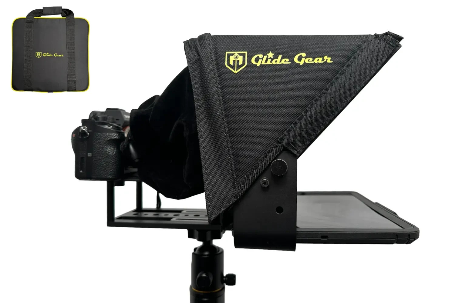 Video Camera Teleprompter Kit 70/30 Glass Glide Gear TMP100 Tablet iPad DSLR