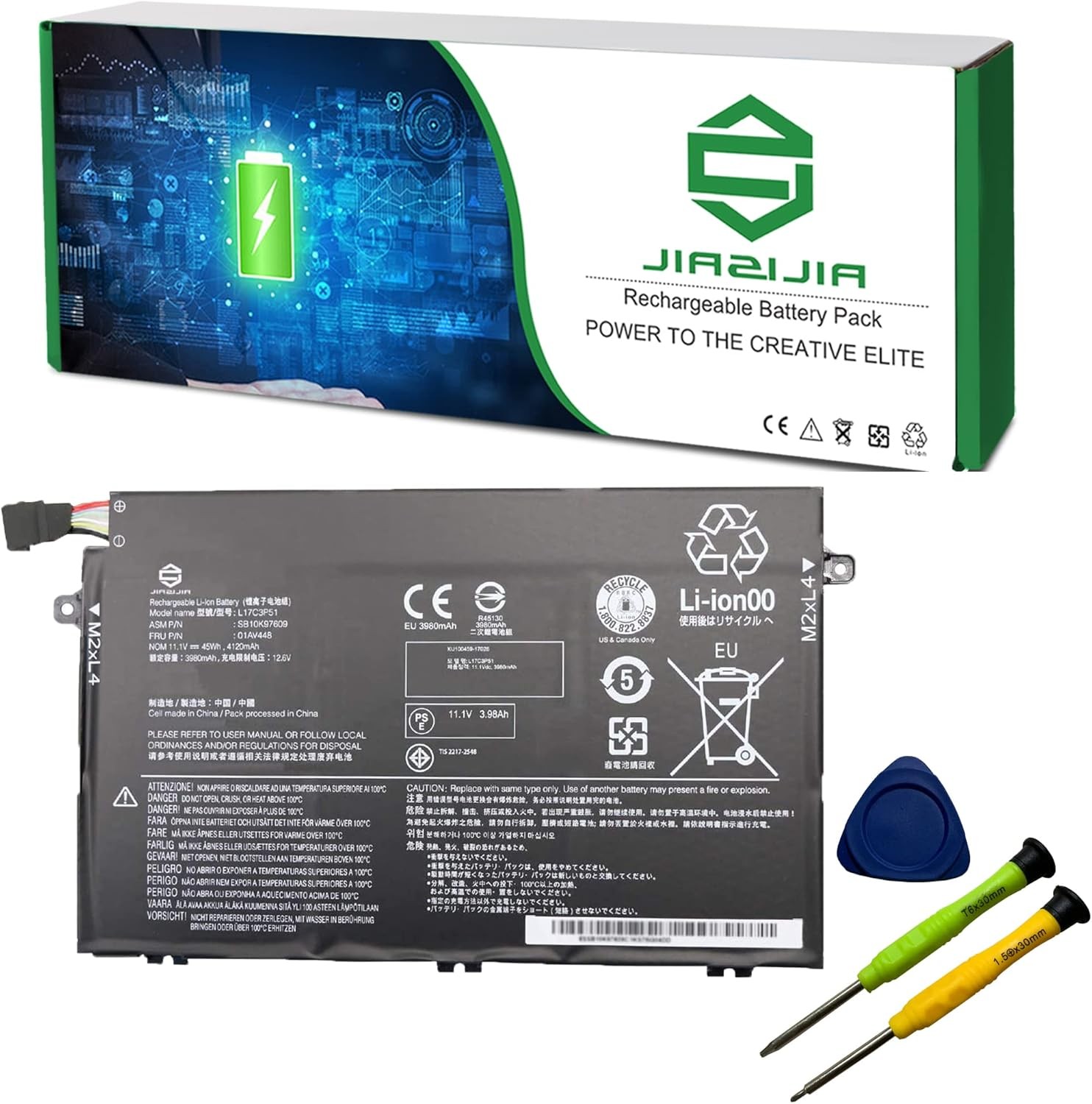 01AV448 L17C3P51 SB10K97609 Laptop Battery Replacement for Lenovo ThinkPad E480