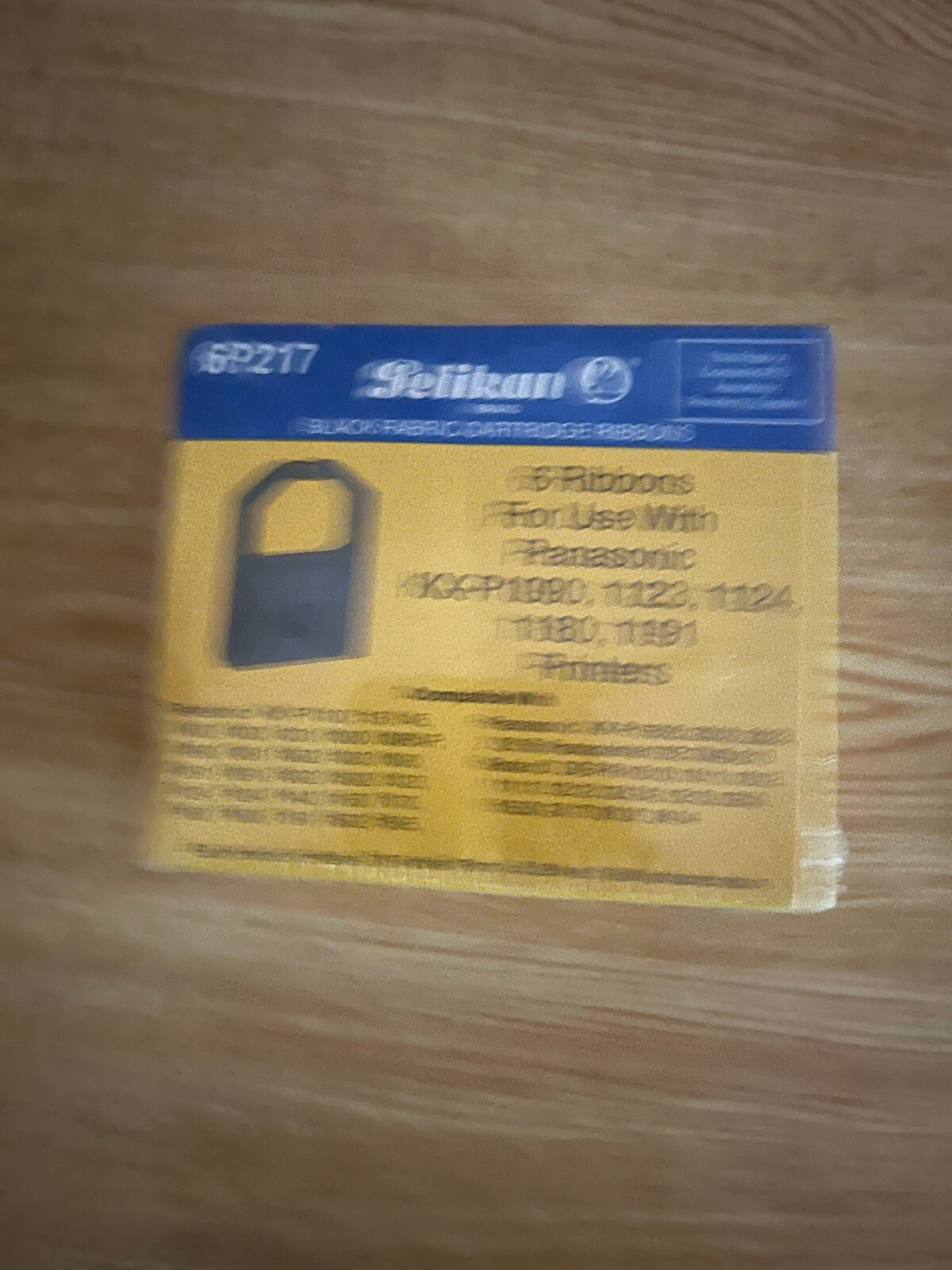 Pelikan 6P217 Black Fabric Cartridge Ribbons 6 Pack NEW
