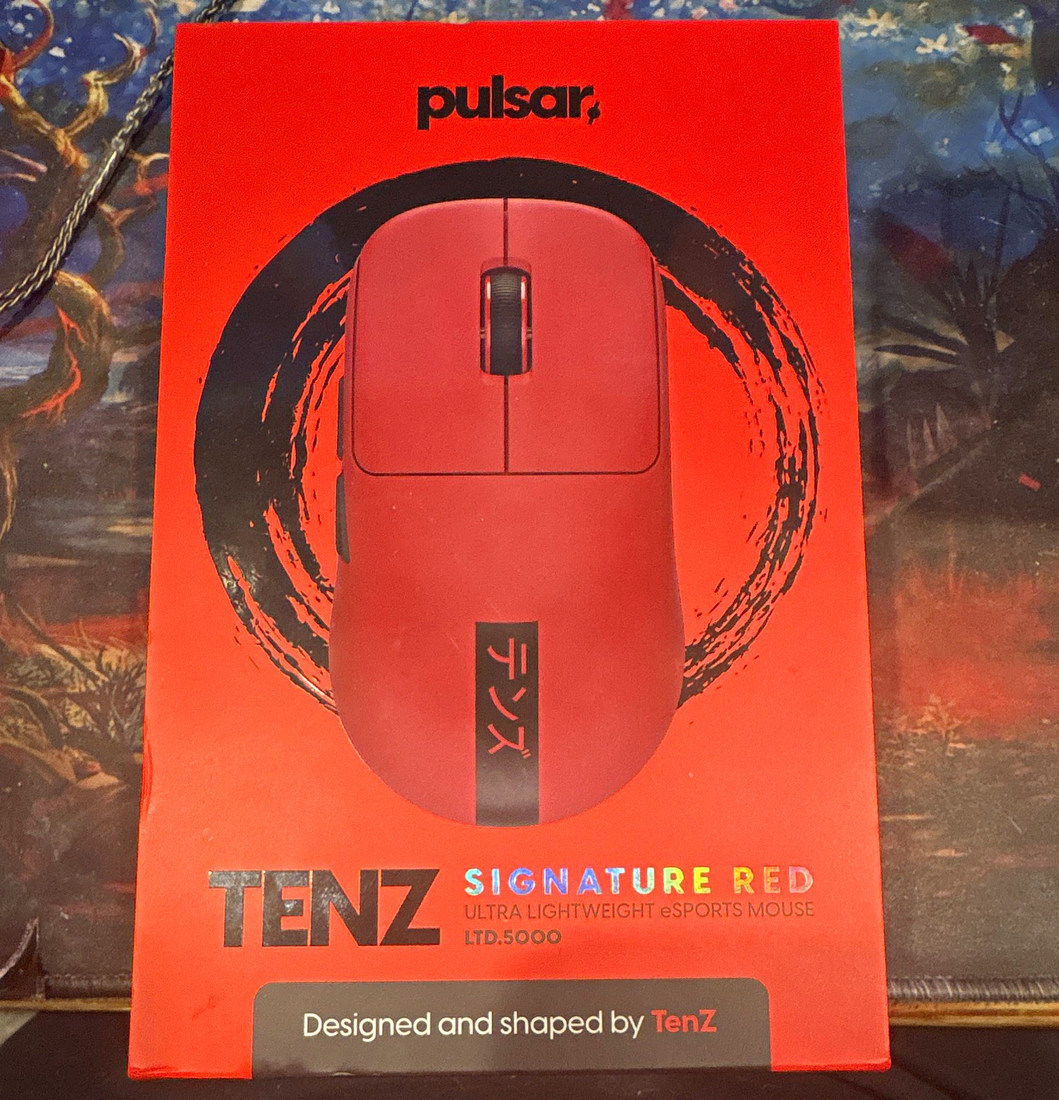 Pulsar TenZ Signature Red Wireless Optical Gaming Mouse 5000 DPI 3-Button