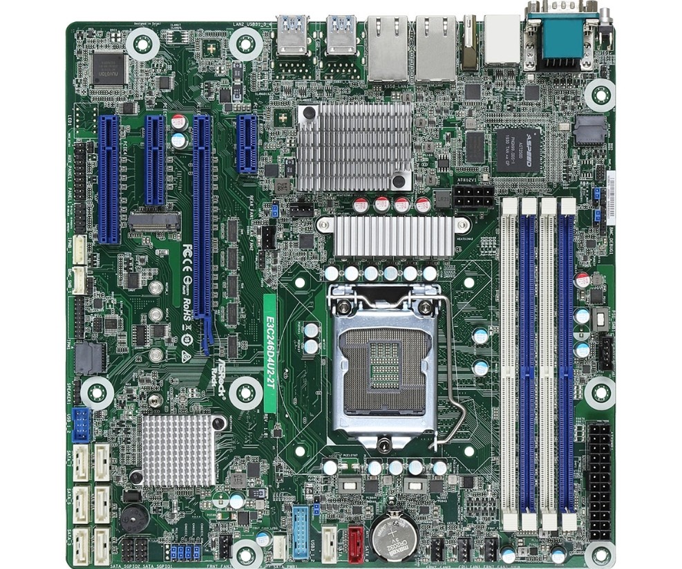 E3C246D4U2-2T New ASROCK RACK Server Motherboard In Box E3C246D4U22T