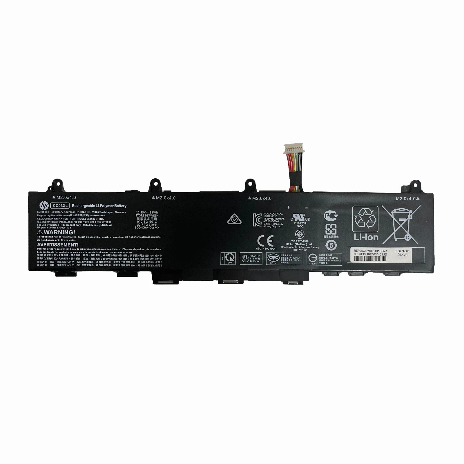 Original 53W CC03XL HSTNN-DB9Q Battery for HP Probook 635 ZBook Firefly 14 G7 G8