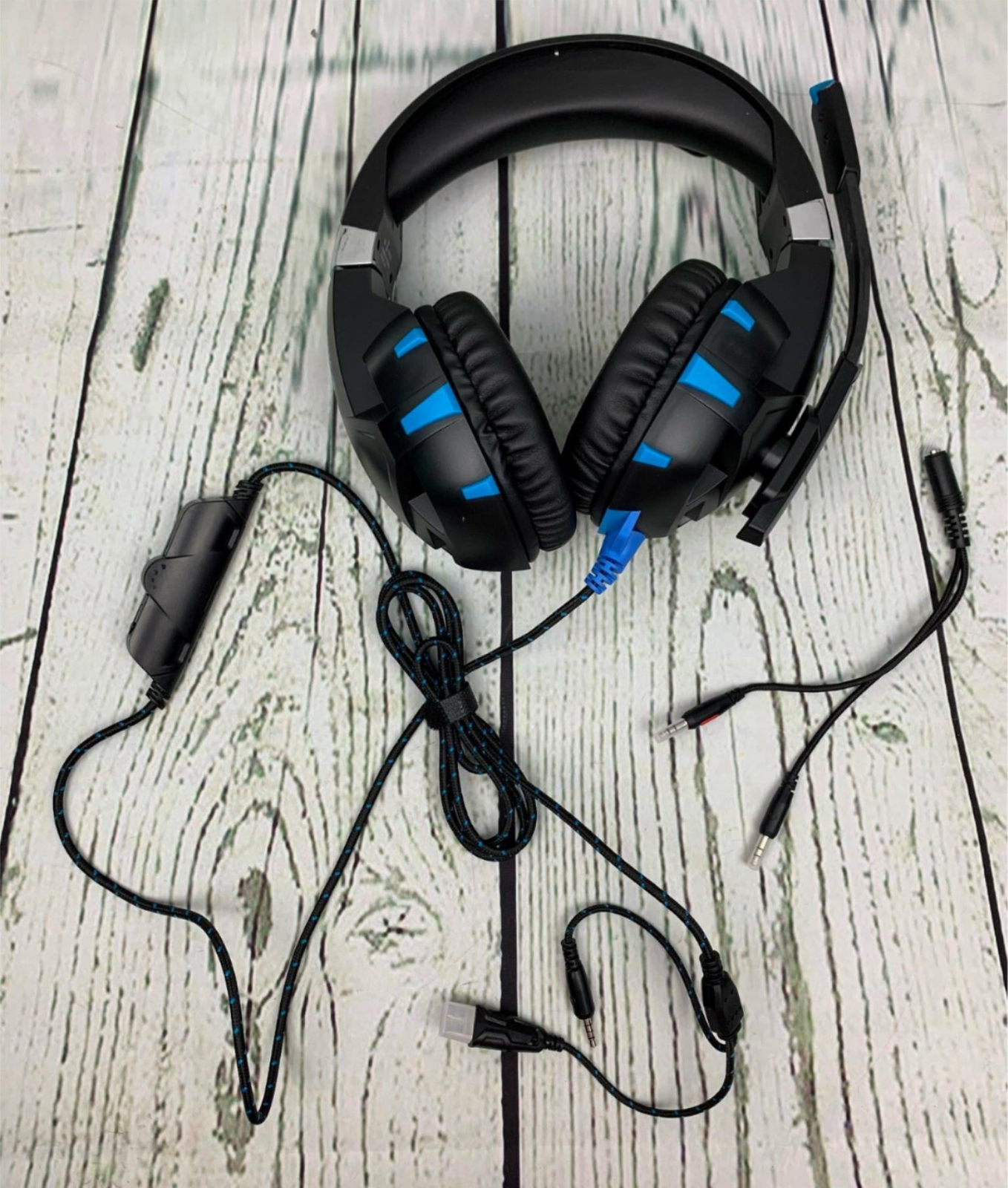 RUNMUS Gaming Headset Xbox One Headset PS4 Headset with Crystal Clear Mic LED