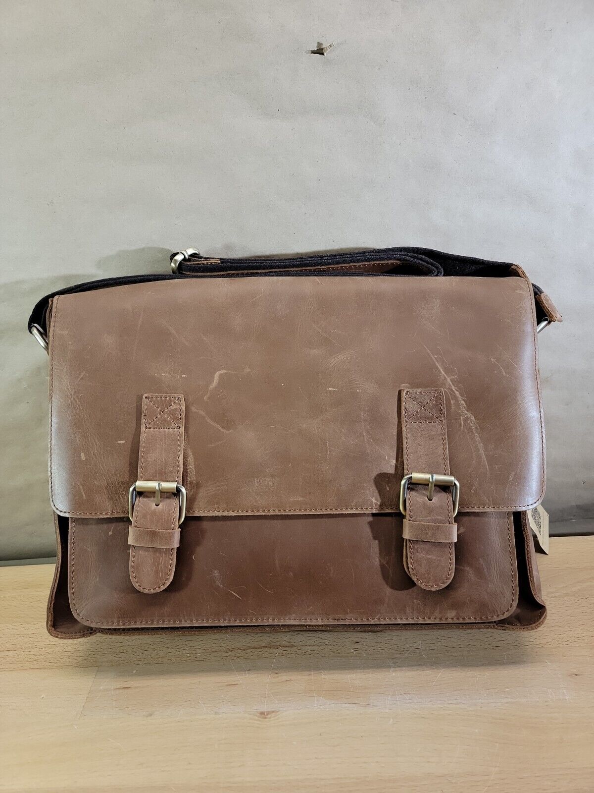 Leather Briefcase For Executive ZLYC Shoulder/Messenger (Display Model)