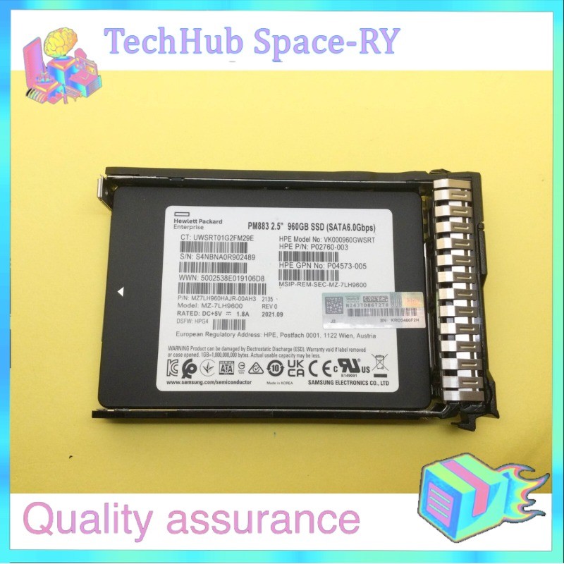 NEW HPE/Samsung 2.5" 960GB SATA 6G G10 Server SSD Replace 816909-B21 817080-001