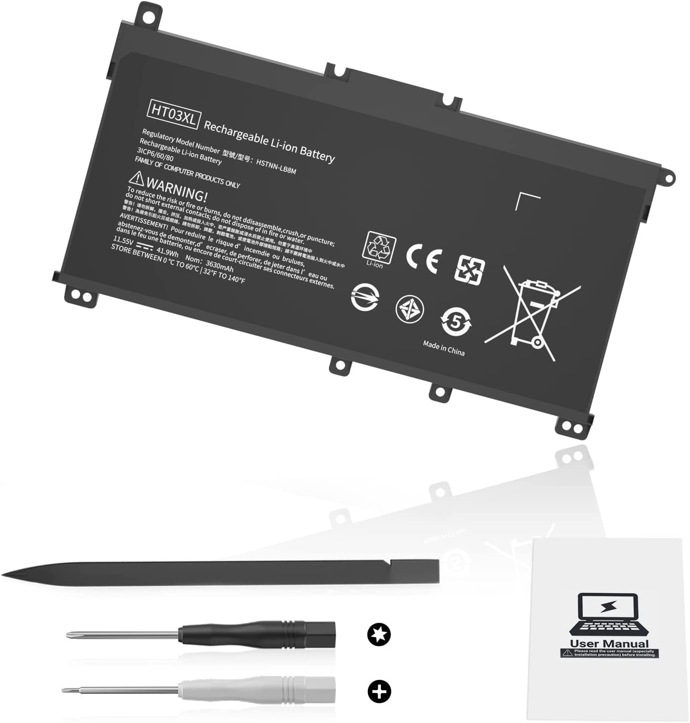 Lot HT03XL Battery for HP Pavilion L11421-2C2 L11119-855 15-CS 15-DA 14-CE 14-CF