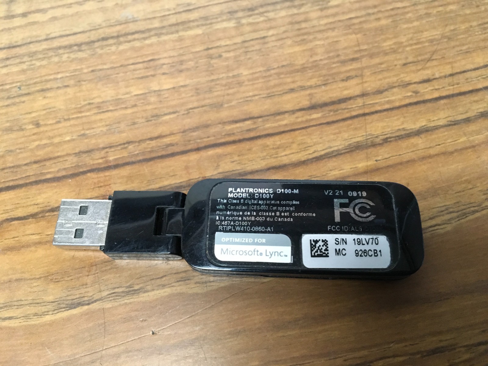 Plantronics USB Adapter D100Y D100-M DECT USB Adapter Replace D100 USA Shipping