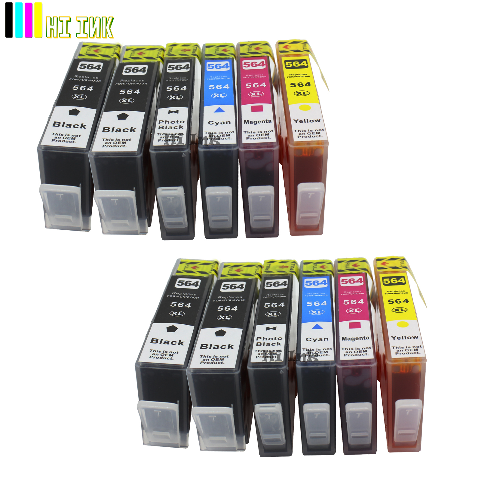 12PACK Ink For HP 564XL PhotoSmart 7510 7520 7525 309 309A C5300 C310 C410 C510
