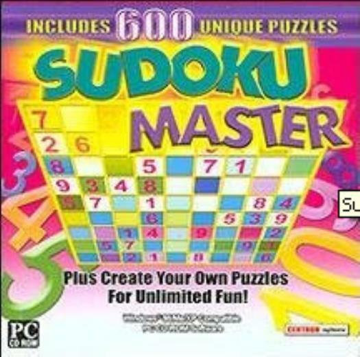 Sudoku Master PC CD popular numbers in row 600 puzzle create own solve time game