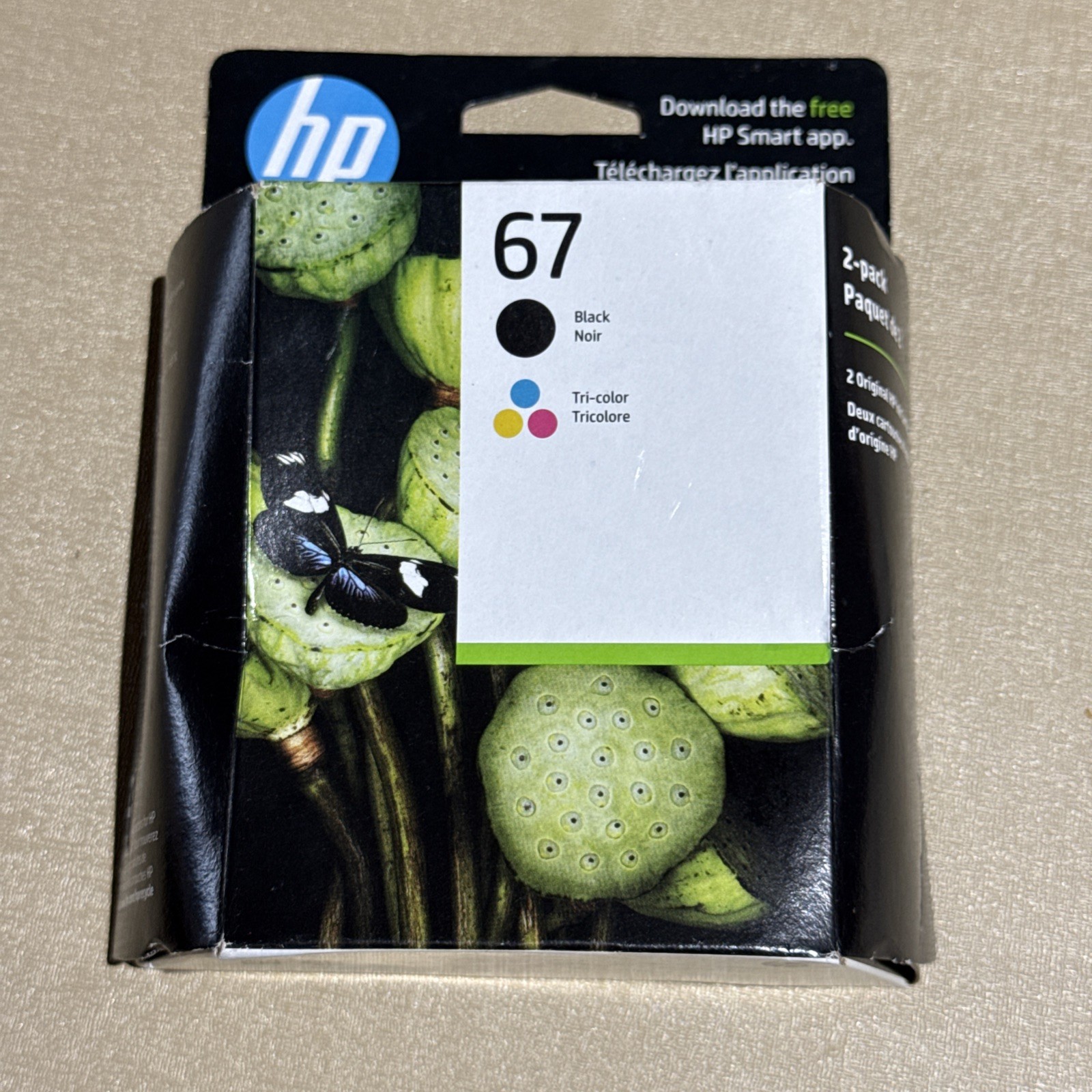 HP 67 Black & Tri-Color Original Ink Cartridge Exp 04/2026