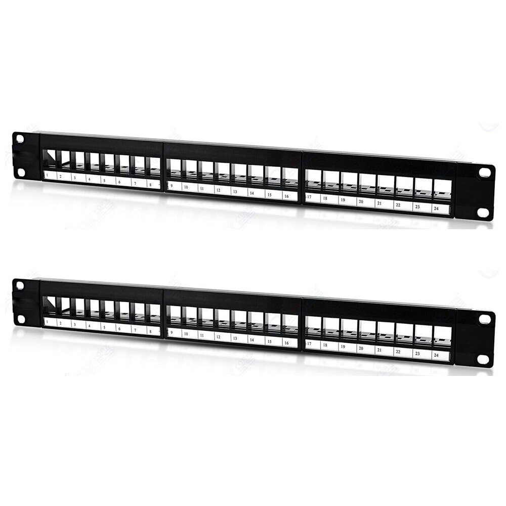 2/4/6/10X 24Port  Patch Panel CAT6/Cat5 RJ45 Network Surface Wall Mount Bracket