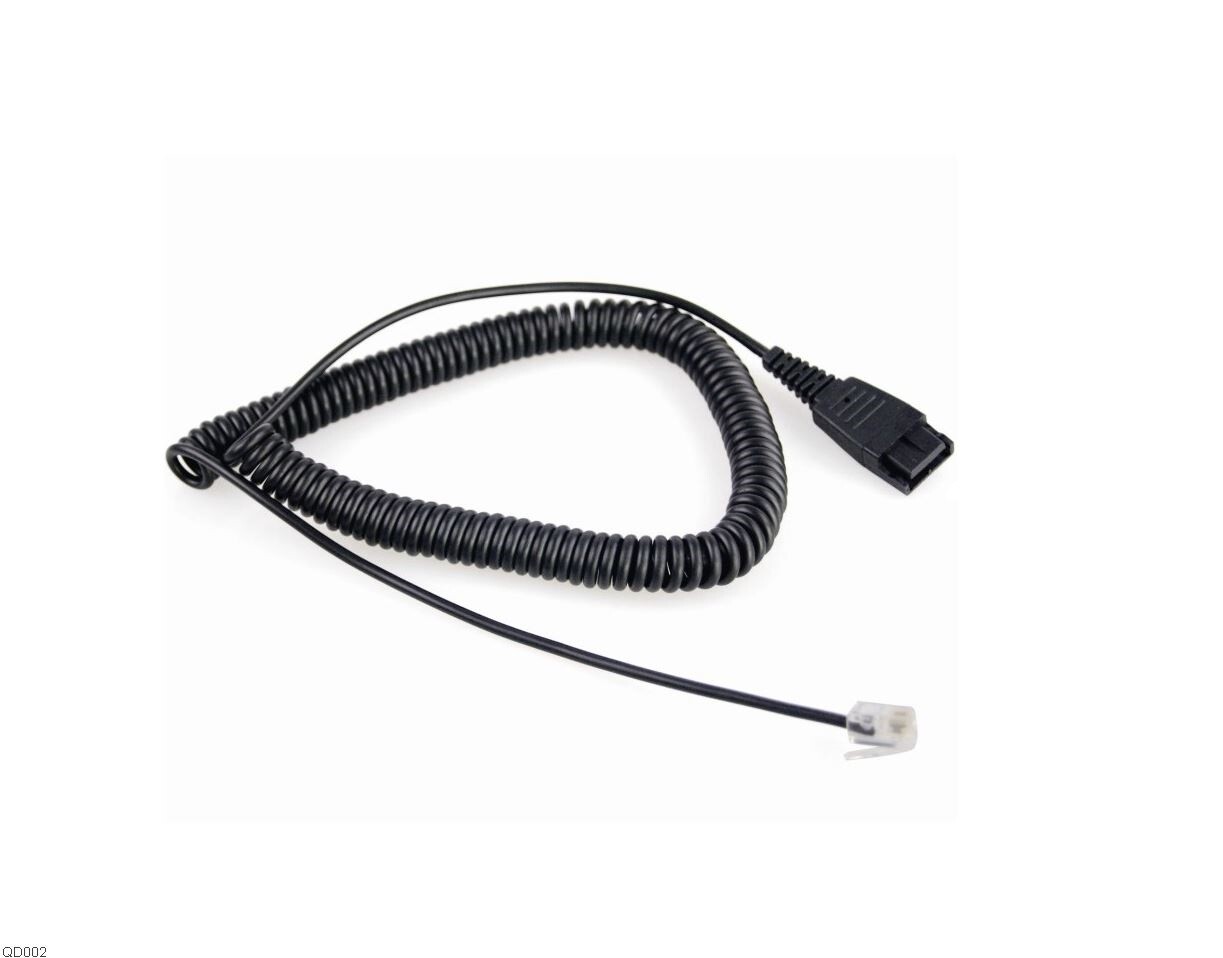 QD002 TELEPHONE HEADSET QUICK CONNECT TO RJ9 ADAPTER HANDSET CABLE