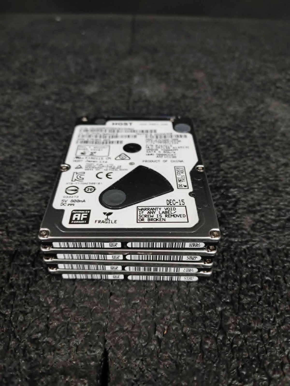 Lot 4 HP 678309-005 HTS725050A7E630 500GB 7.2K RPM 32MB 6Gbps SATA 2.5" HDD