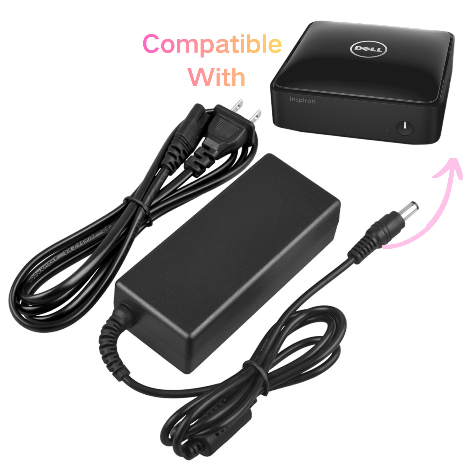 AC Adapter Charger for Dell Inspiron D12U, i3050 Micro Desktop Power Supply Cord