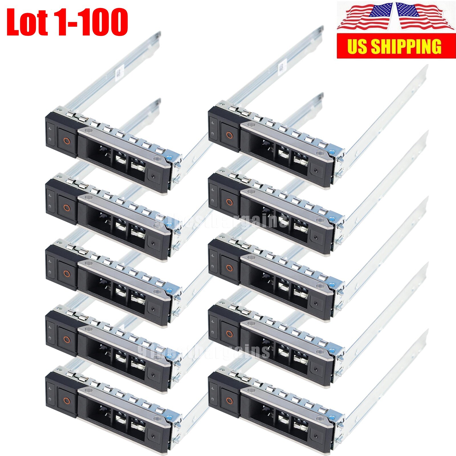 Lot 1-100 3.5" SATA Drive Caddy Tray X7K8W 0X7K8W For Dell R440 R640 R740 R740XD