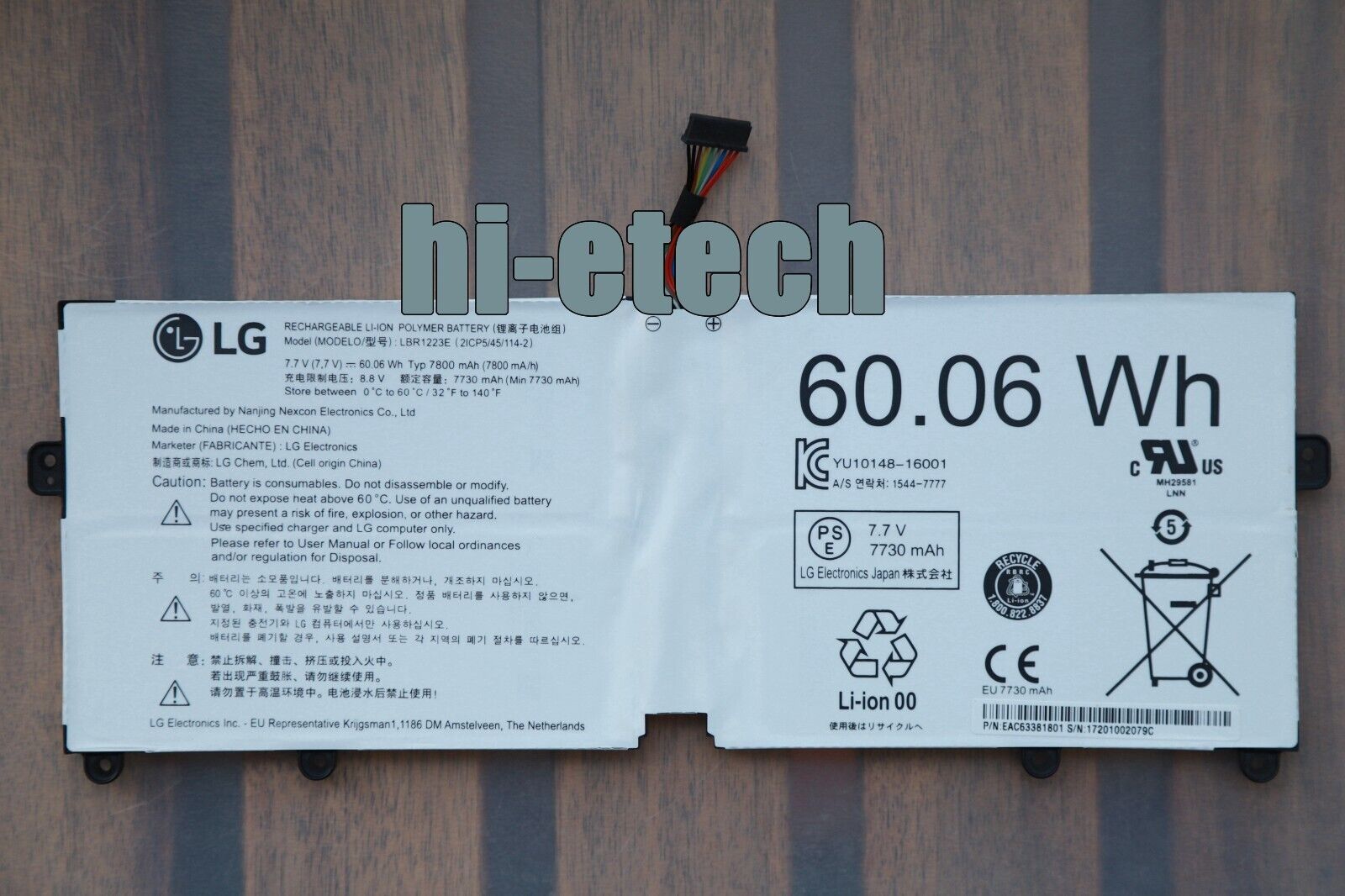 NEW Genuine 60.06Wh LBR1223E Battery For LG Gram 13Z970 14Z970 15Z970 15Z975