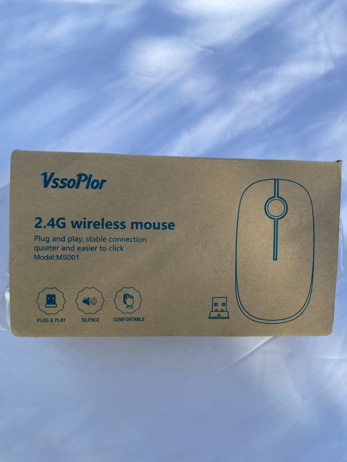 Vssoplor 2.4G Slim Portable Computer Mouse, Model  MS001