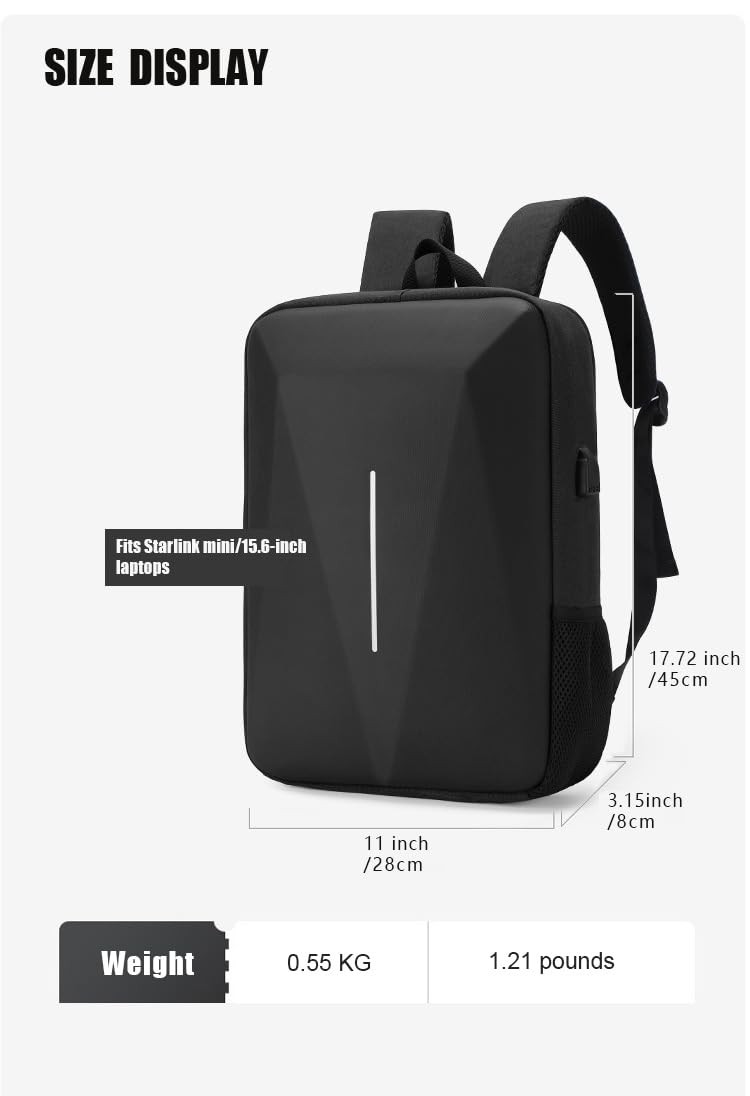 Starlink Mini Case, Hard Shell Backpack for Kit and Accessories