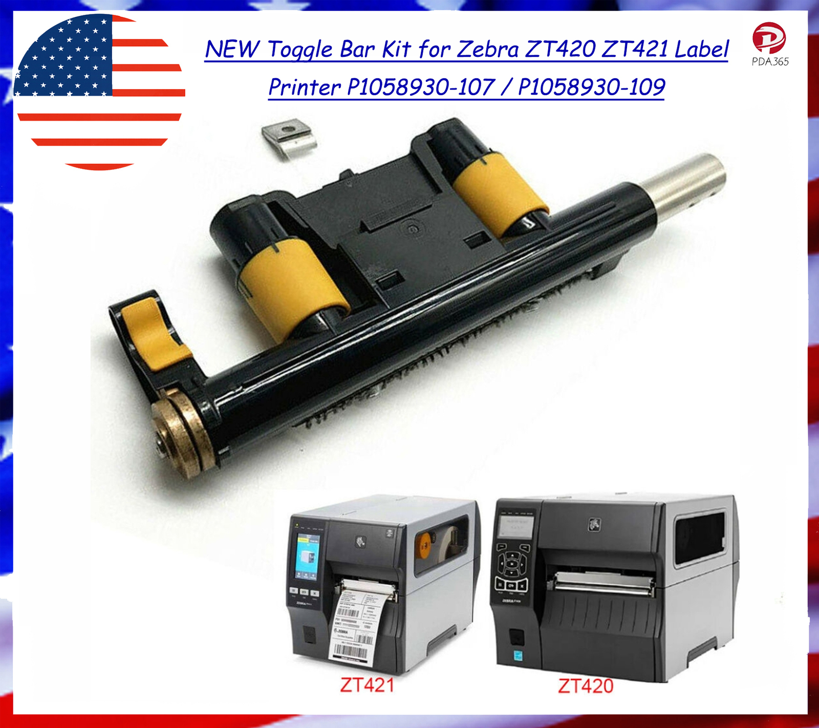 Toggle Bar Kit for Zebra ZT420 ZT421 Label Printer P1058930-107 / P1058930-109