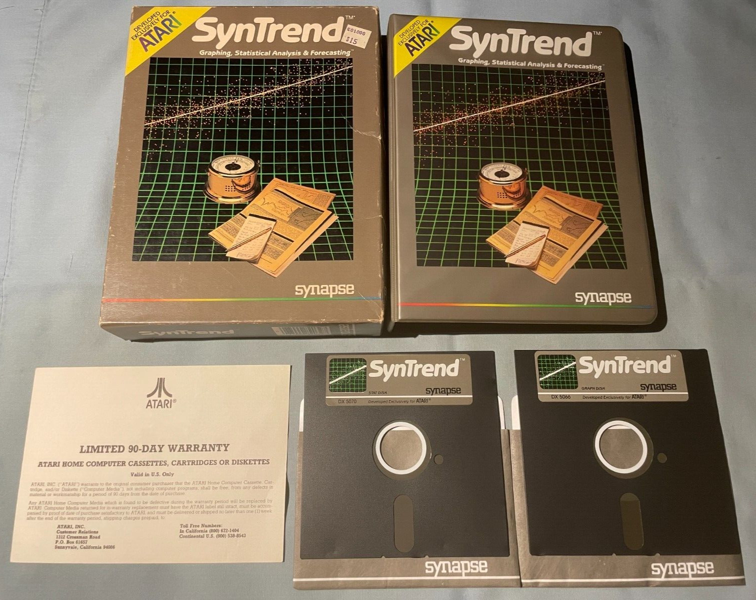 SYNTREND - Atari 400/800 Computer Synapse Software Disk COMPLETE in Box TESTED