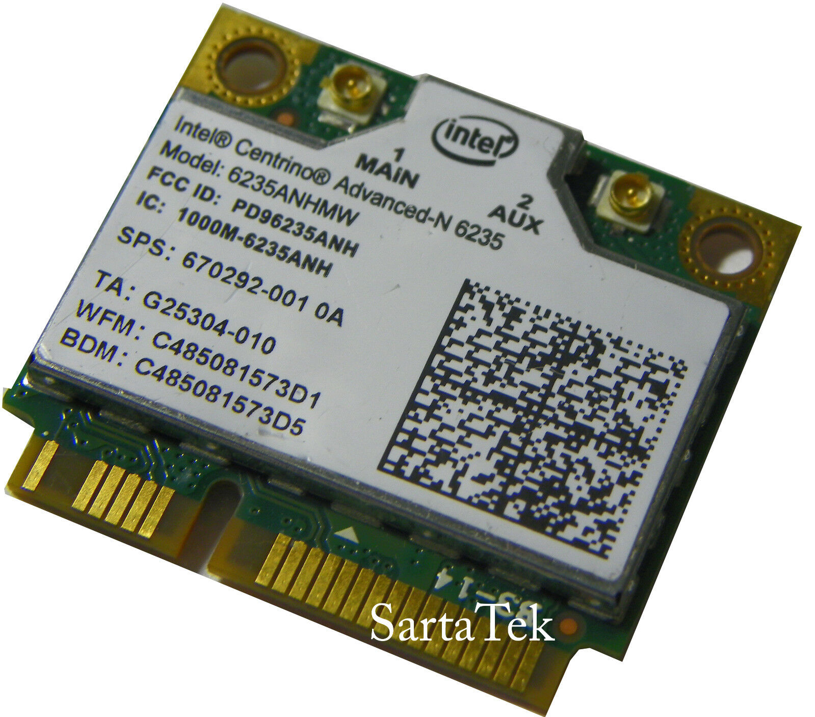 HP OEM 670292-001 Intel Advanced-N 6235 802.11a/b/g/n 6235ANHMW BT 4.0 Half
