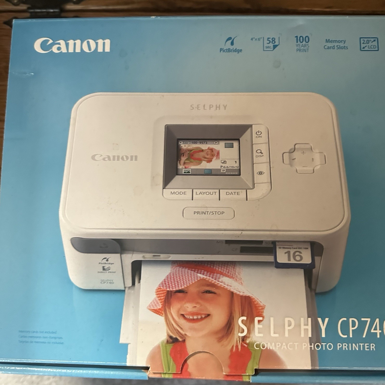 Canon SELPHY CP740 Digital Photo Printer Dye Sublimation Color 4x6 PictBridge