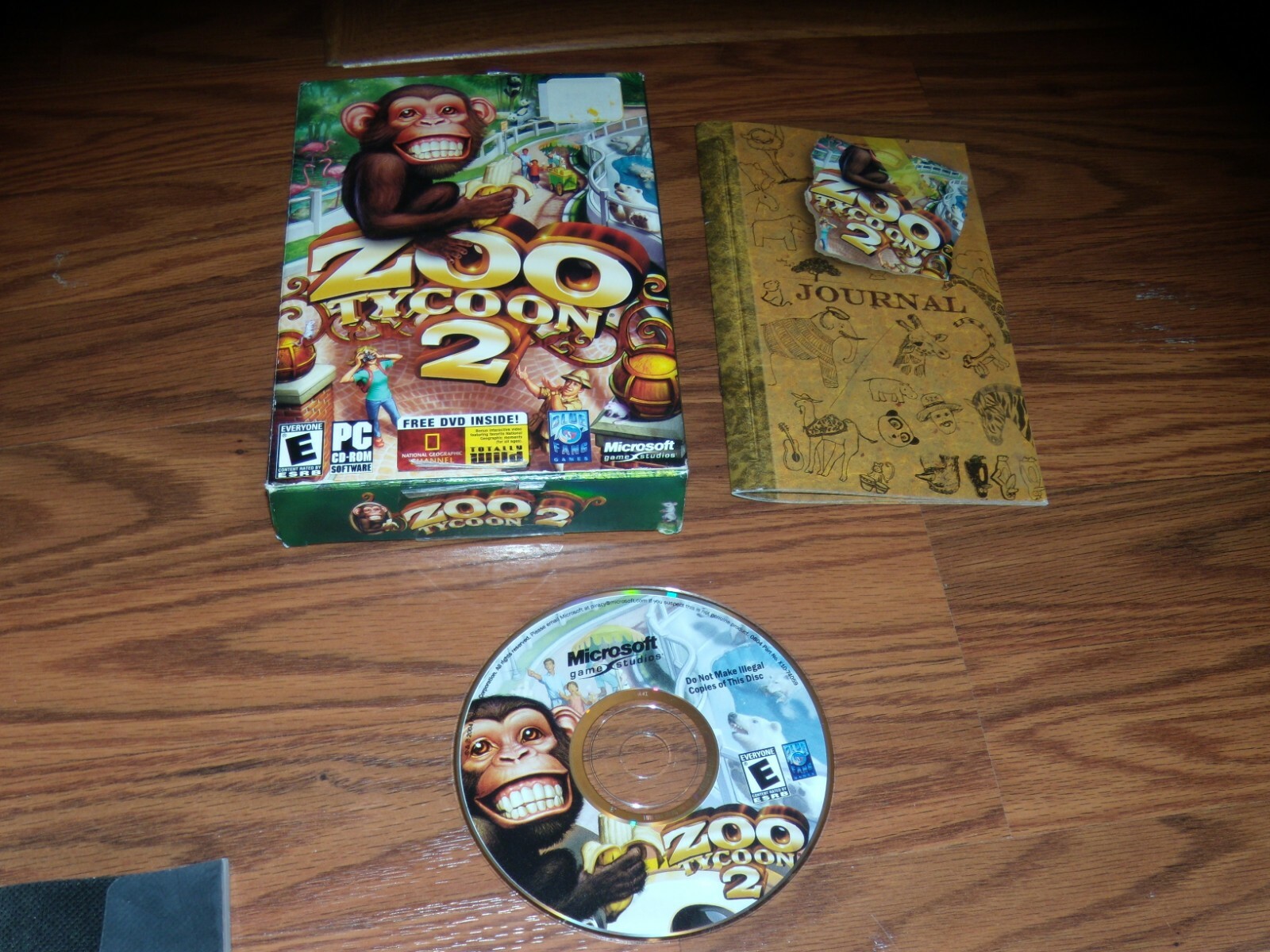Zoo Tycoon 2 (PC, 2004) CD-ROM Game with small box and Journal 