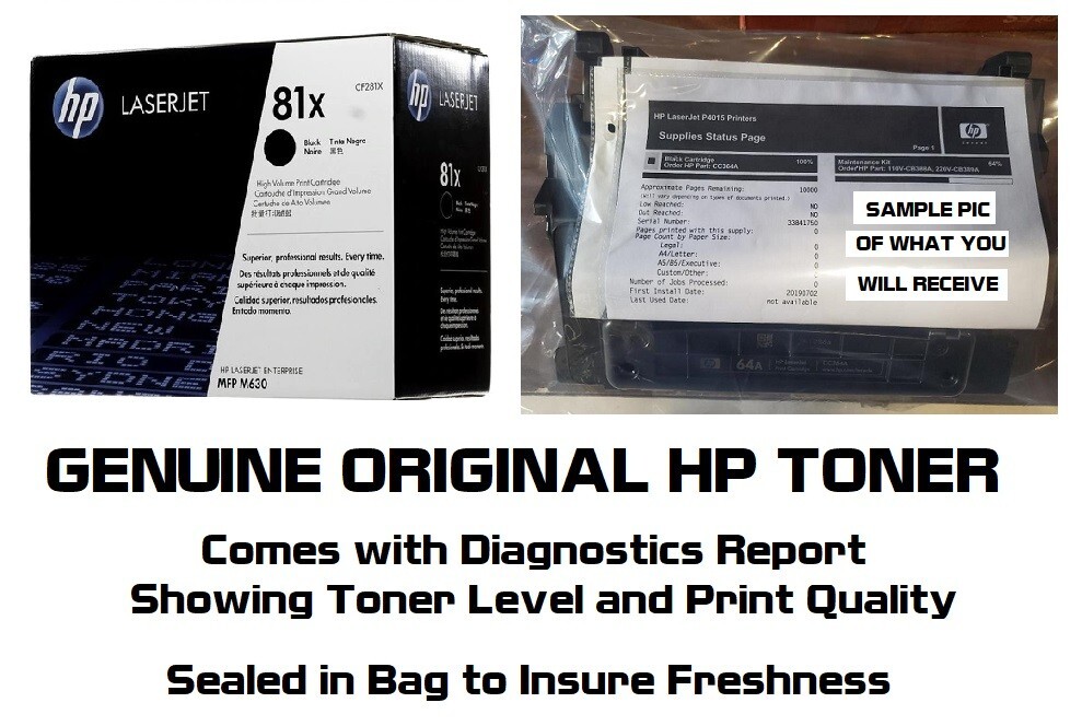 Mostly New Genuine HP 81X Toner Cartridge Printer-Tested 90% Toner NO BOX