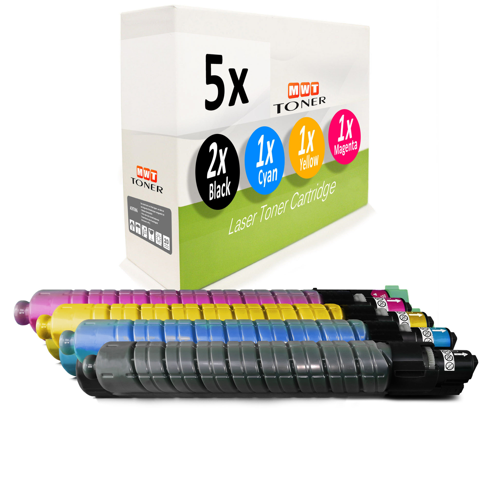 5x Toner replaces Ricoh TYPE3300