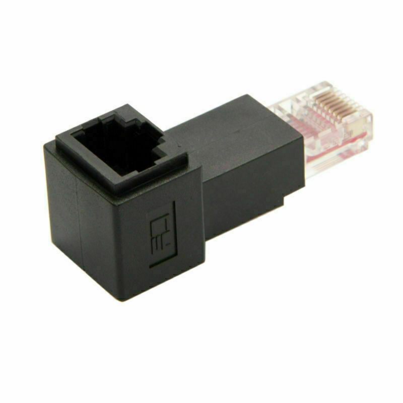 CAT6 8P8C FTP STP UTP Cat 5e Male to Female Lan Extension Adapter Up Angled RJ45