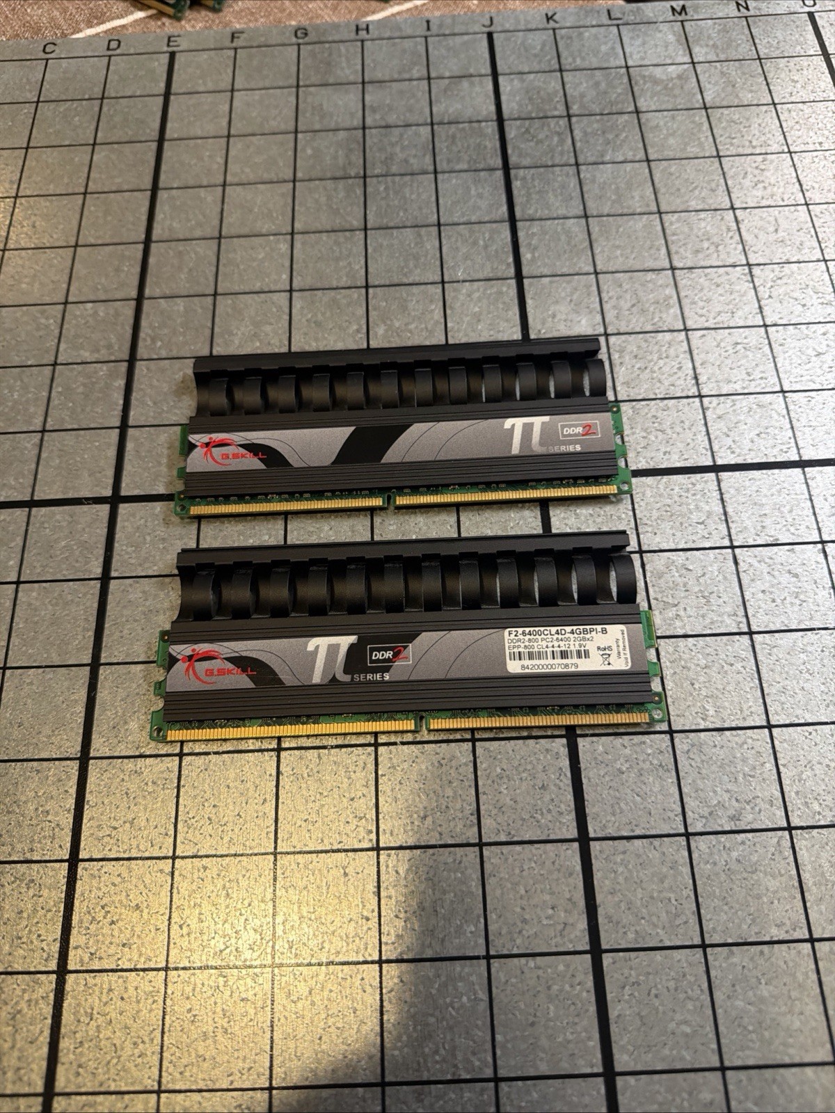 G. SKILL PI Series 2GB DDR2 800/PC2-6400 DDR2 Desktop RAM/Memory Lot Of 2
