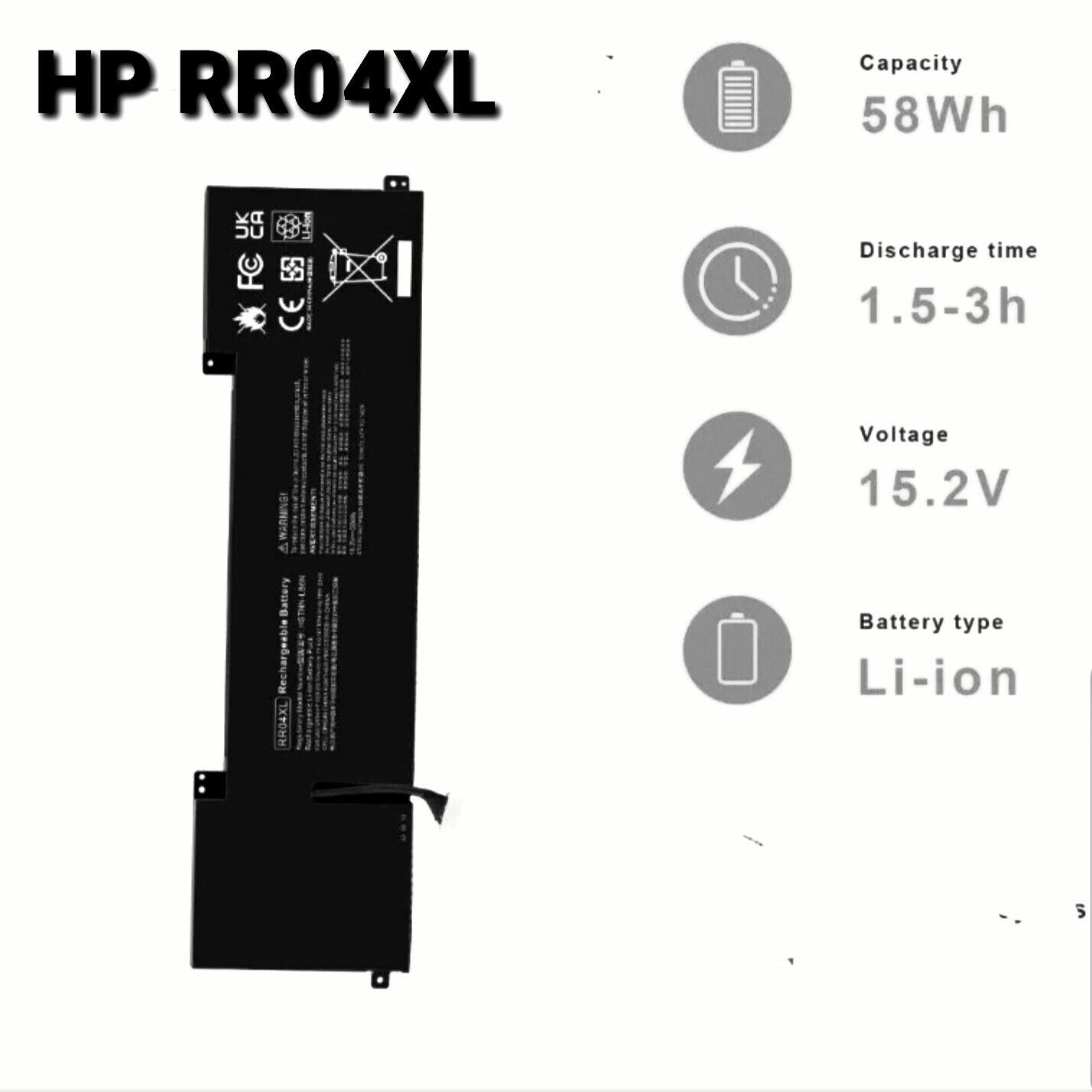 RR04 RR04XL 58Wh Battery For HP 778978-005 15 15-5014TX 15-5001NS 15-5209TX