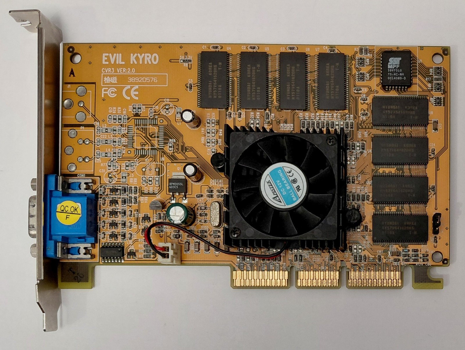 PowerColor EVIL KYRO CVR3 AGP Graphics Card (STG4000 X, 32MB, Retro, 2001)