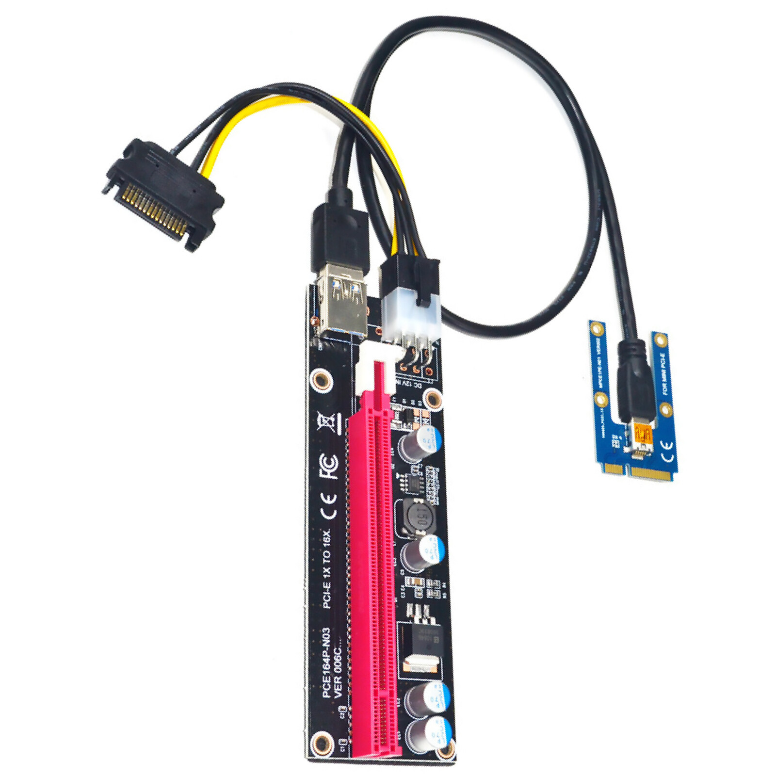 Mini PCIe to PCI express 16X Riser For Laptop External Card EXP GDC BTC Miner C