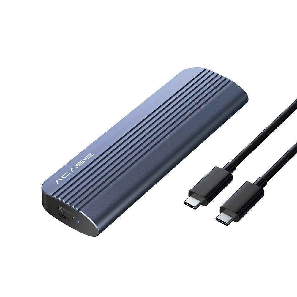 Acasis M.2 NVMe/SATA SSD Enclosure 10Gbps USB-C External Case SSD Adapter for PC