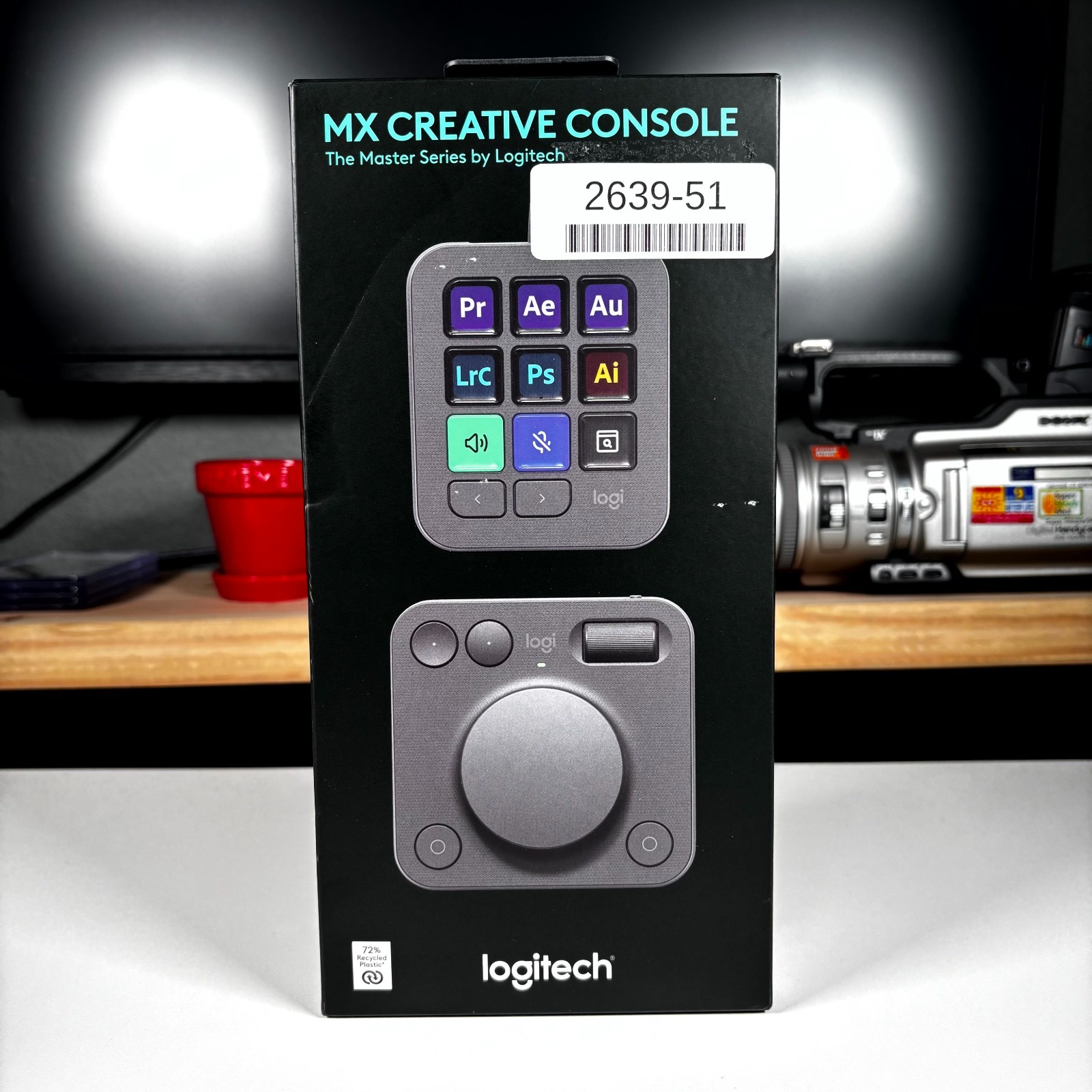 Logitech MX Creative Console Programmable Black Keypad Control Dial Graphite 
