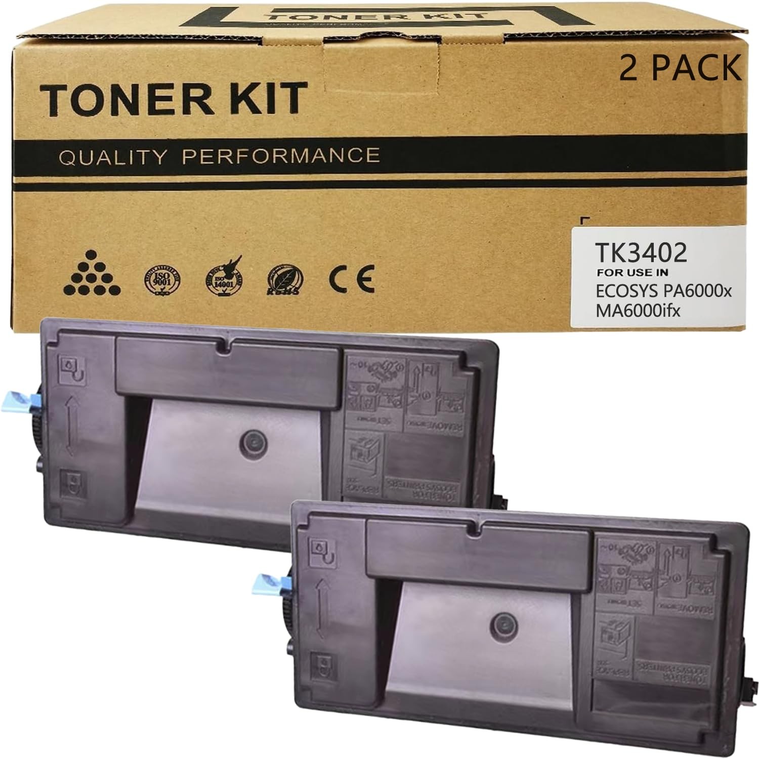 Toner Compatible TK3402 TK3402 Black 2 Pack PA4500x MA4500ix MA4500ikx