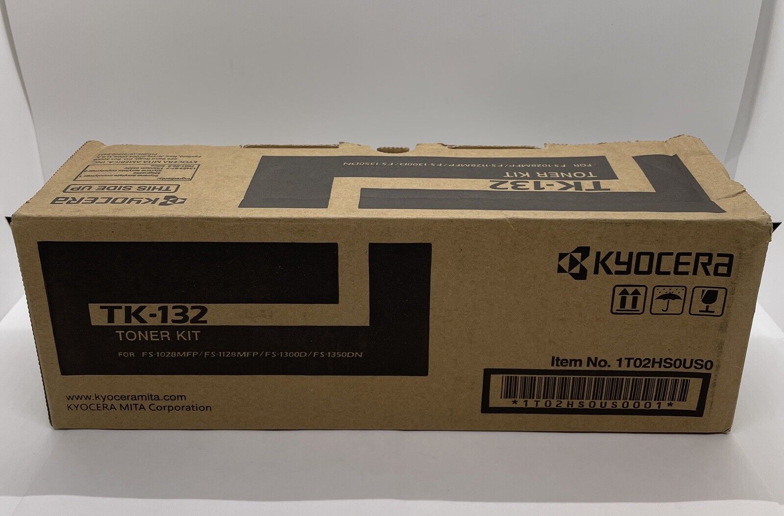 Genuine Kyocera TK-132 Black Toner Kit Cartridge OEM for FS-1028MFP FS-1128MFP