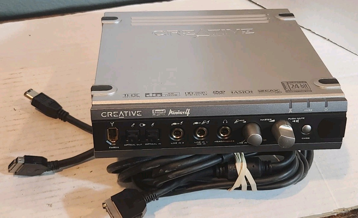 Creative Sound Blaster Audigy 4 Pro External I/O Breakout Console Hub & Cables