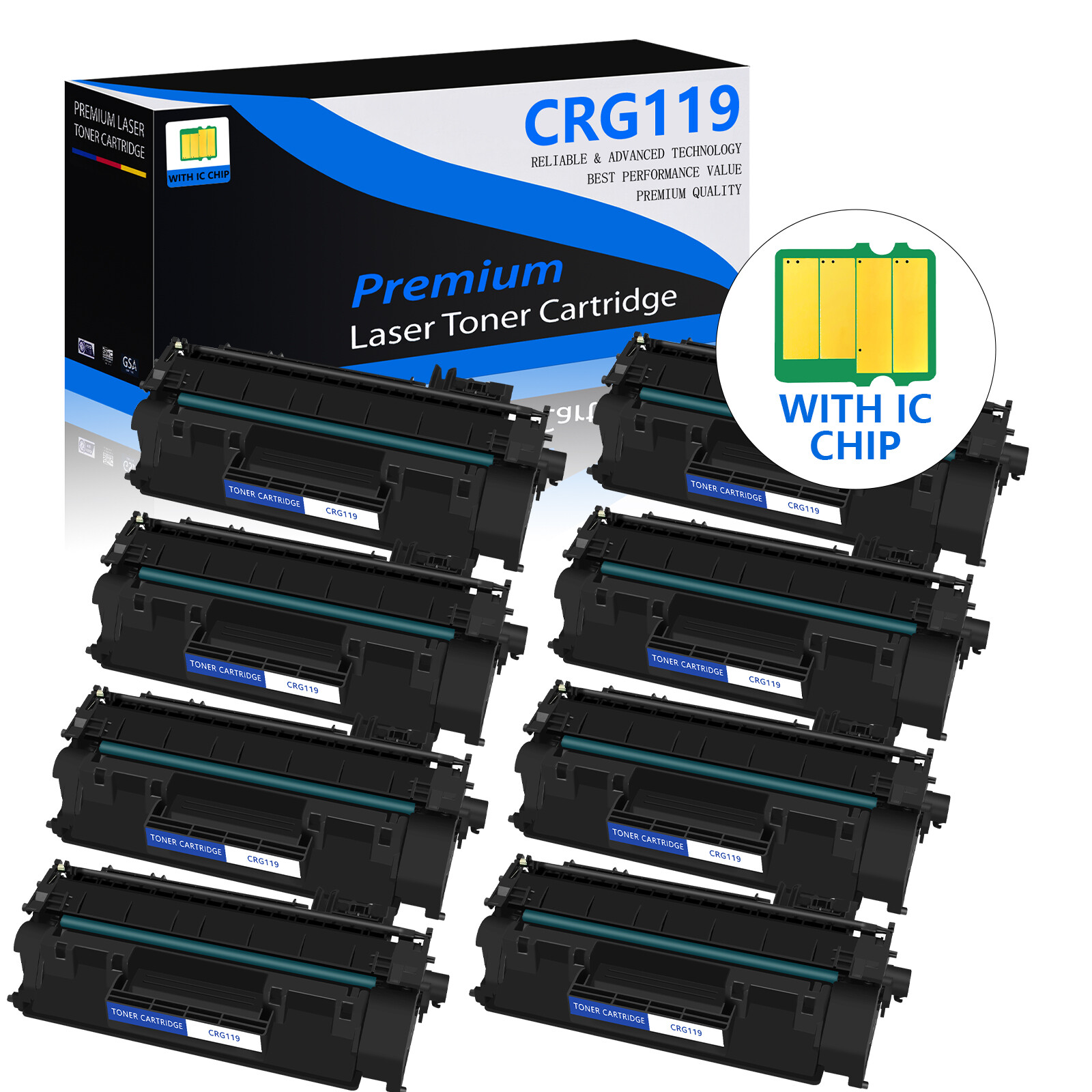8PK CRG119 Toner cartridge Compatible For Canon C119 imageClass MF5950dw M6160dw