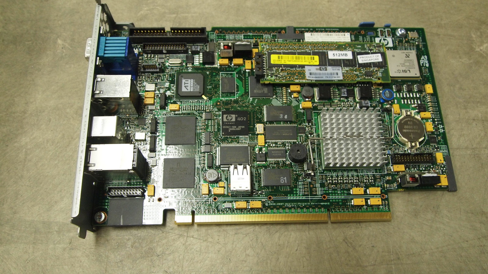 HP SCSI Parallel Interface SPI SAS ILO 2 Board with 256MB RAM Memory 449417-001