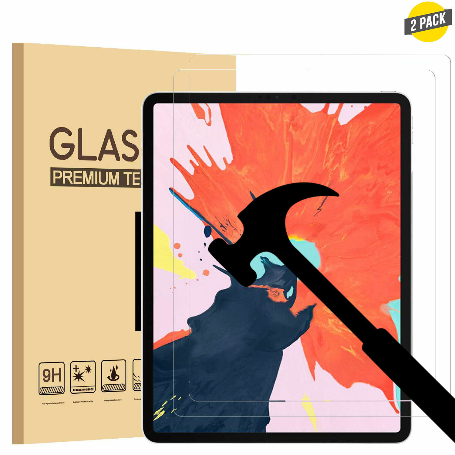 2 PCS Tempered Glass Screen Protector for iPad 13