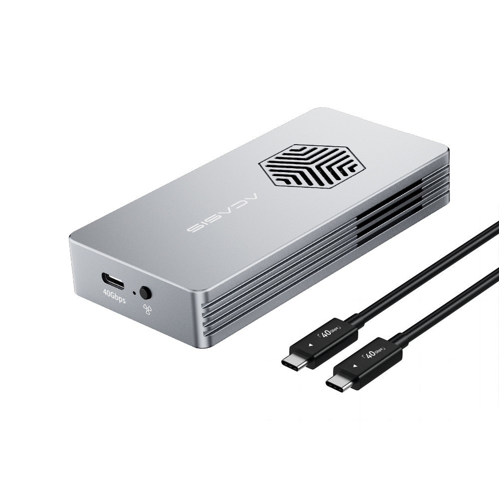 Acasis 40Gbps M.2 NVMe SSD Enclosure External Hard Drive Case with Cooling Fan