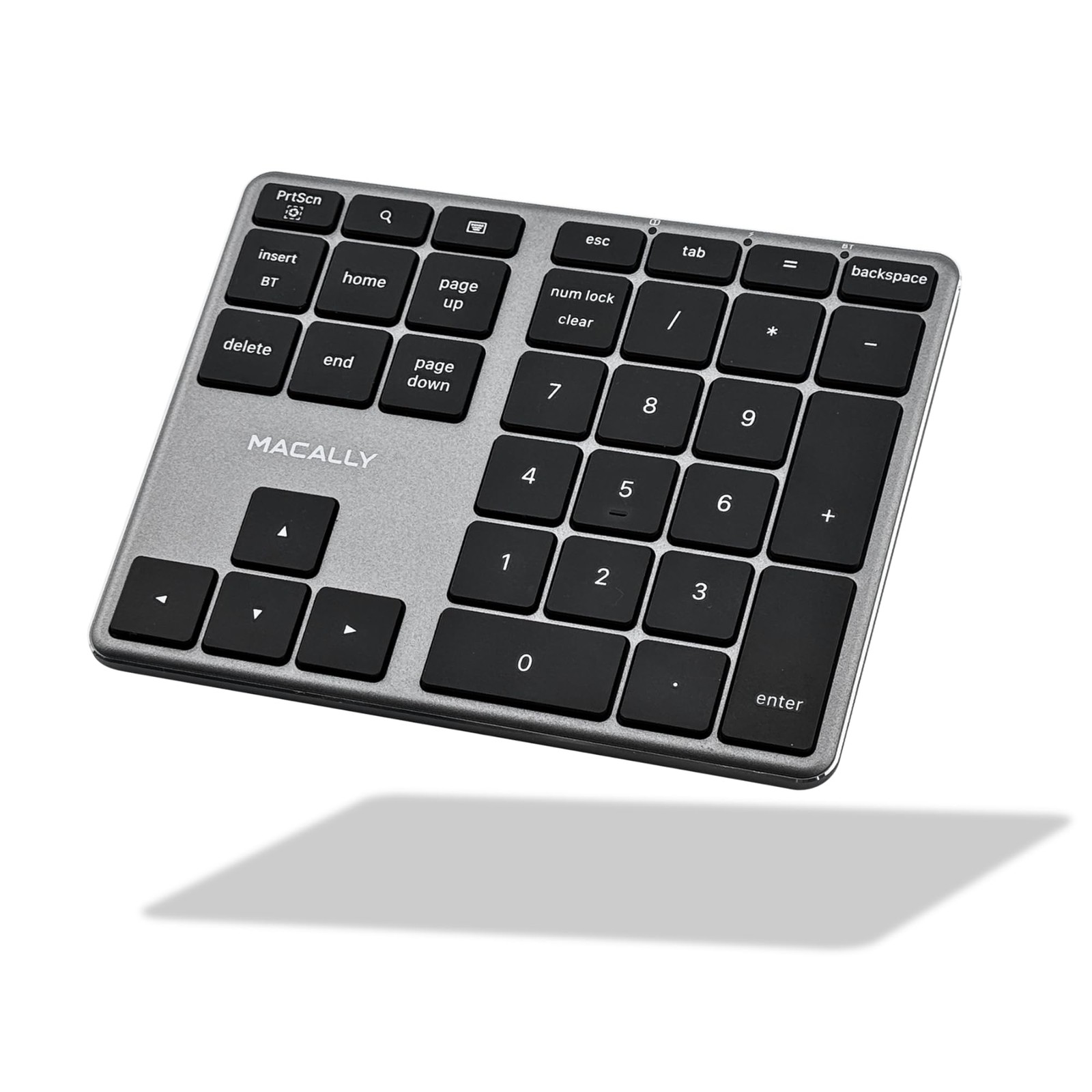 Macally Bluetooth Number Pad Wireless Numeric Keypad for Mac PC Laptop Space
