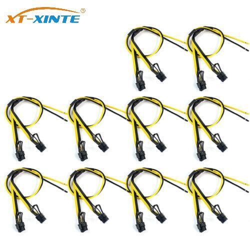5/10Pcs Dual PCIe PCI-E Graphic Video Card 8pin 6+2pin Power Cable for Miner NEW